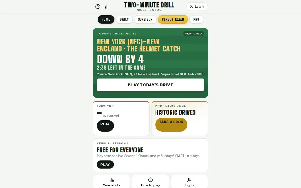 Screenshot of 2 Minute Drill