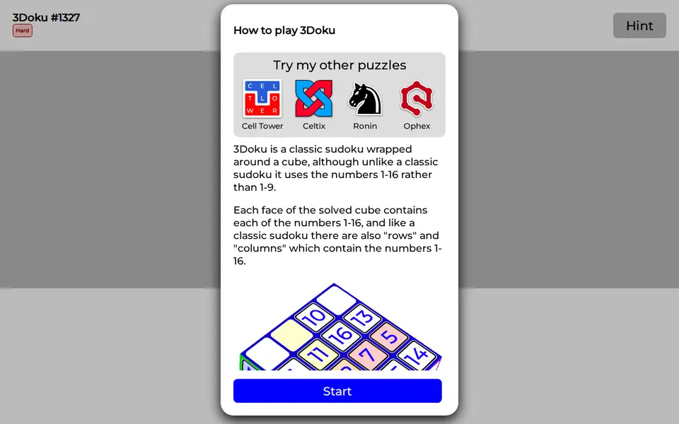 Screenshot of 3Doku