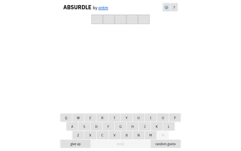 Screenshot of Absurdle