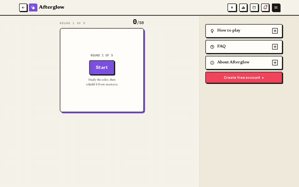 Screenshot of Afterglow