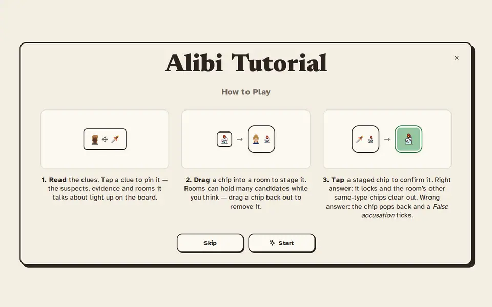 Screenshot of Alibi
