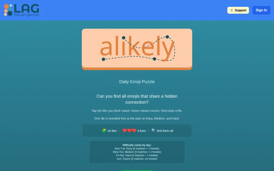 Screenshot of alikely