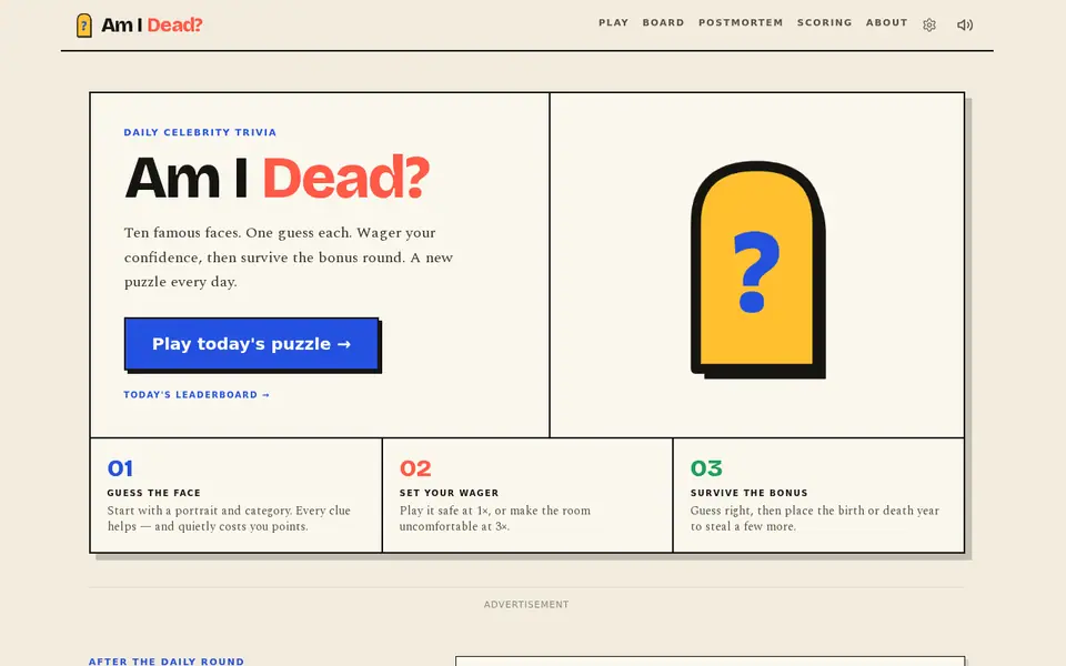 Screenshot of Am I Dead?