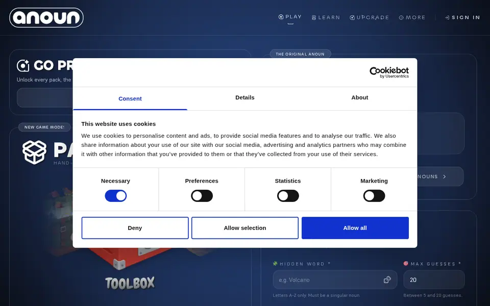 Screenshot of Anoun