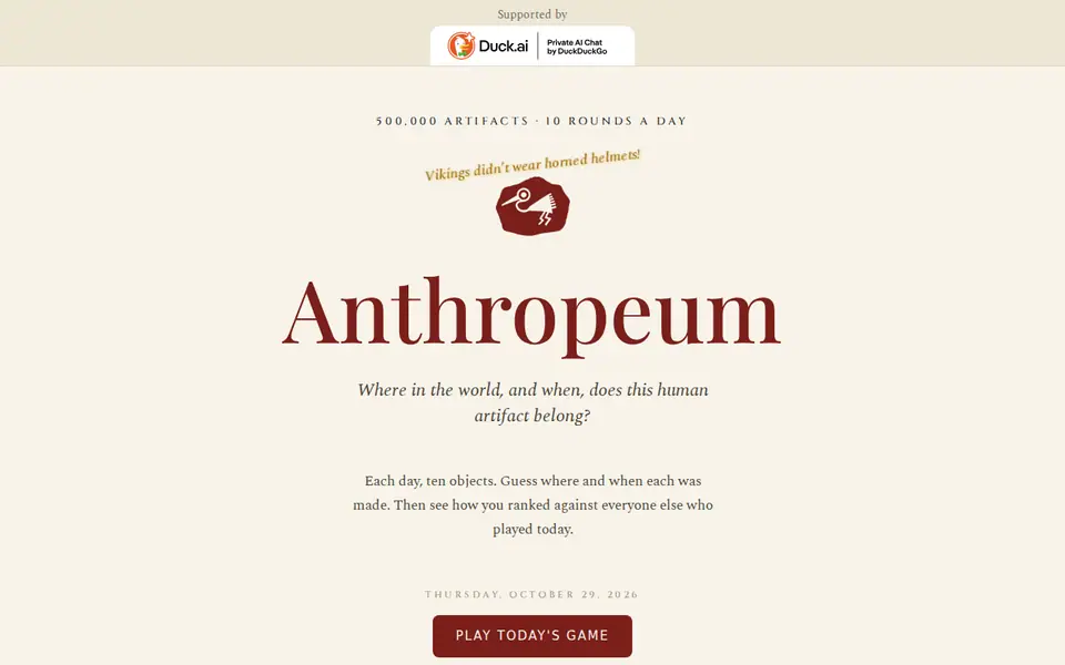 Screenshot of Anthropeum