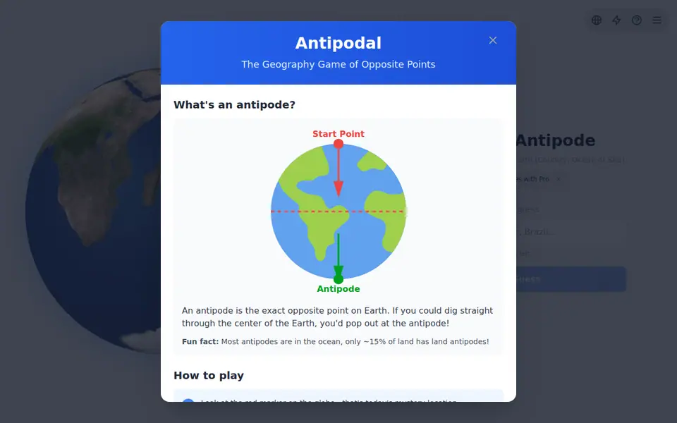 Screenshot of Antipodal