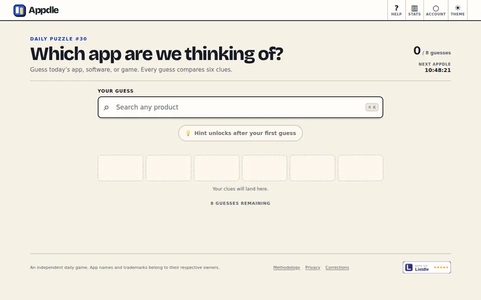 Screenshot of Appdle