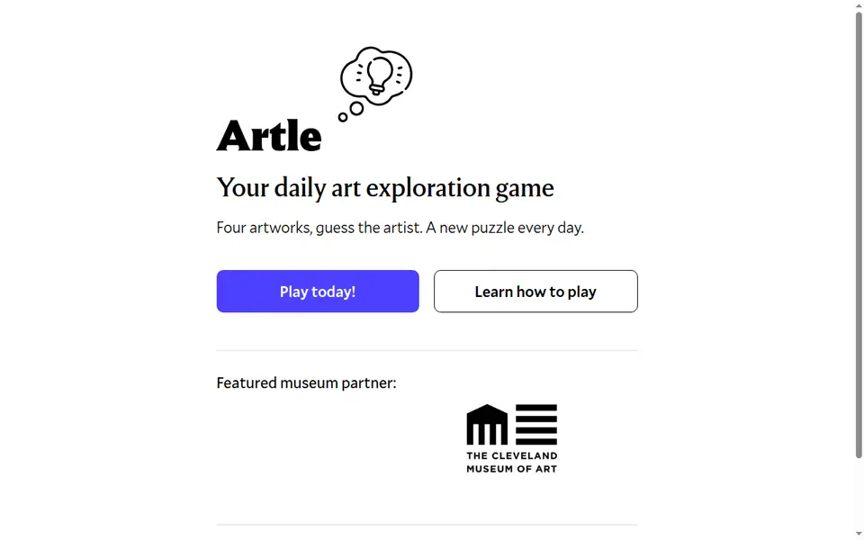 Screenshot of Artle