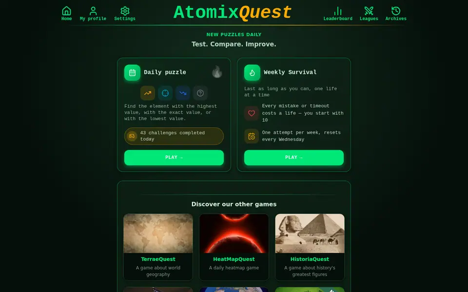 Screenshot of AtomixQuest