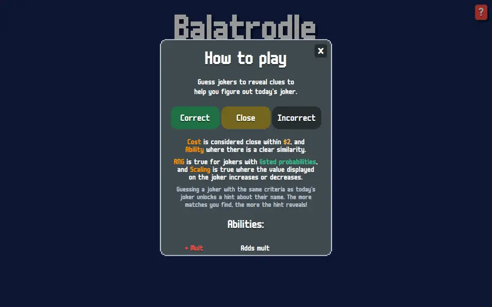 Screenshot of Balatrodle
