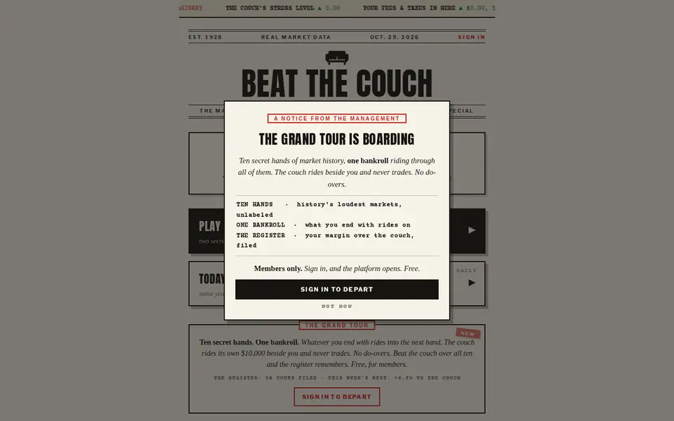 Screenshot of Beat the Couch