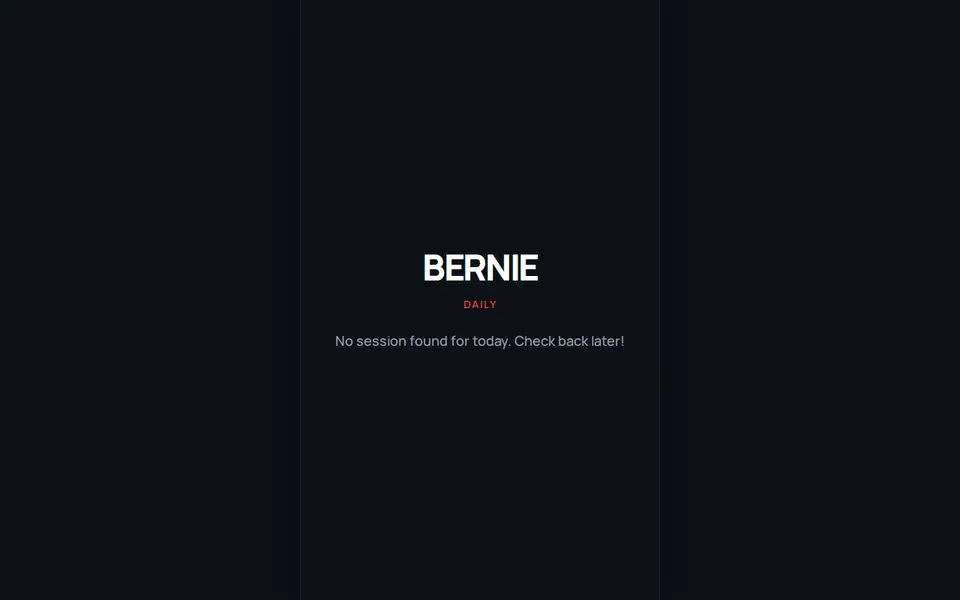 Screenshot of Bernie Daily