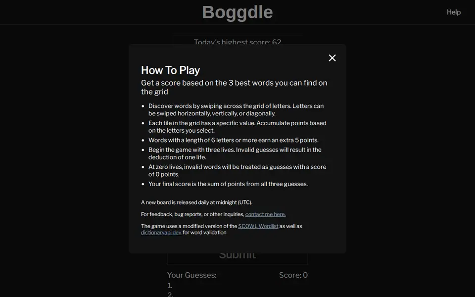 Screenshot of Boggdle
