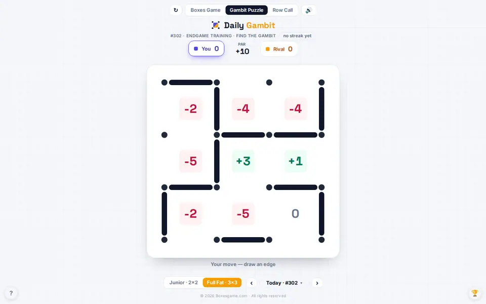 Screenshot of Boxes Game
