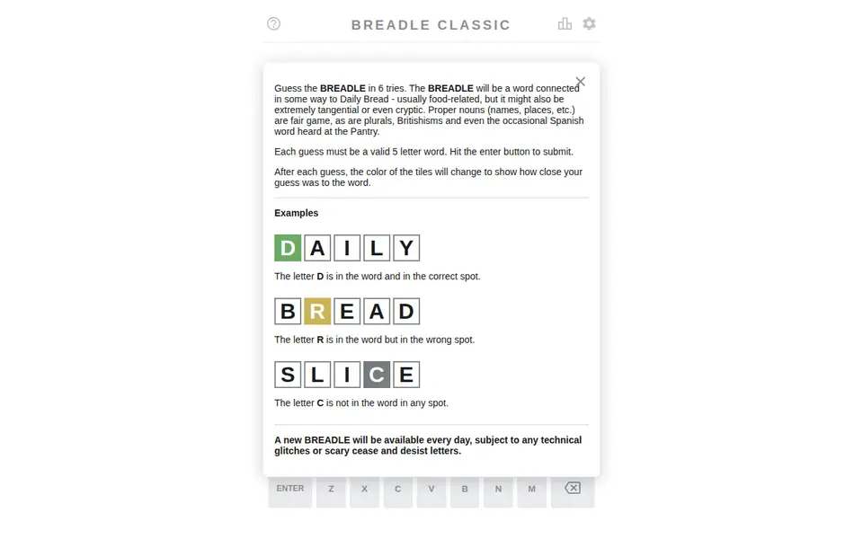Screenshot of Breadle