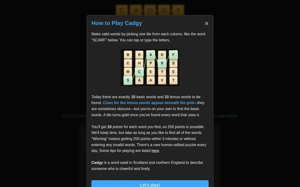 Screenshot of Cadgy