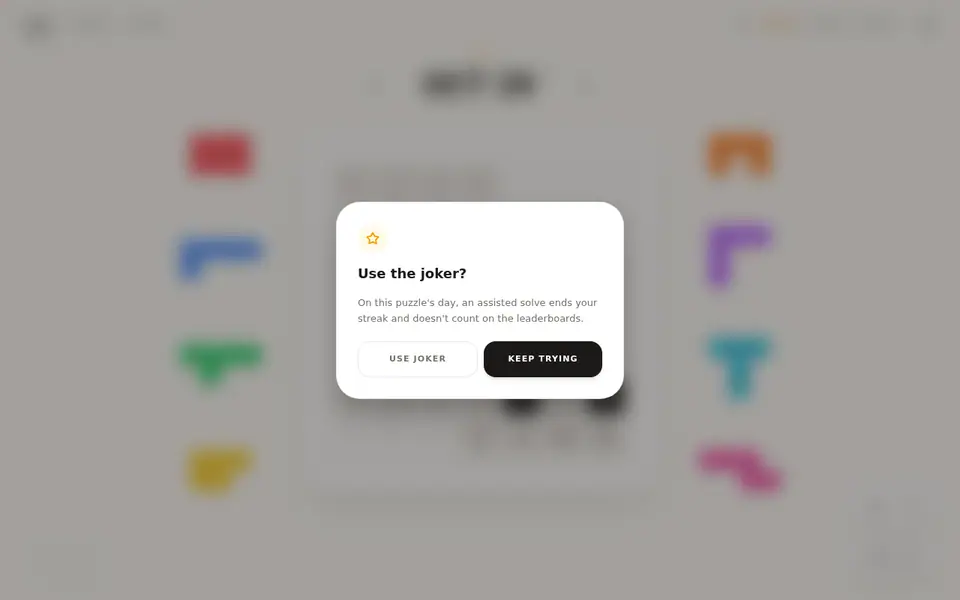 Screenshot of Calendar Puzzle