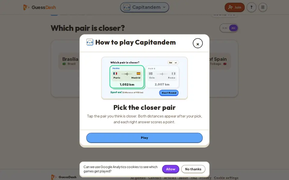 Screenshot of Capitandem