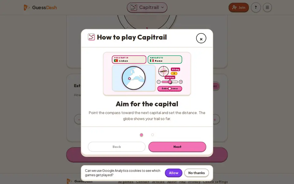 Screenshot of Capitrail