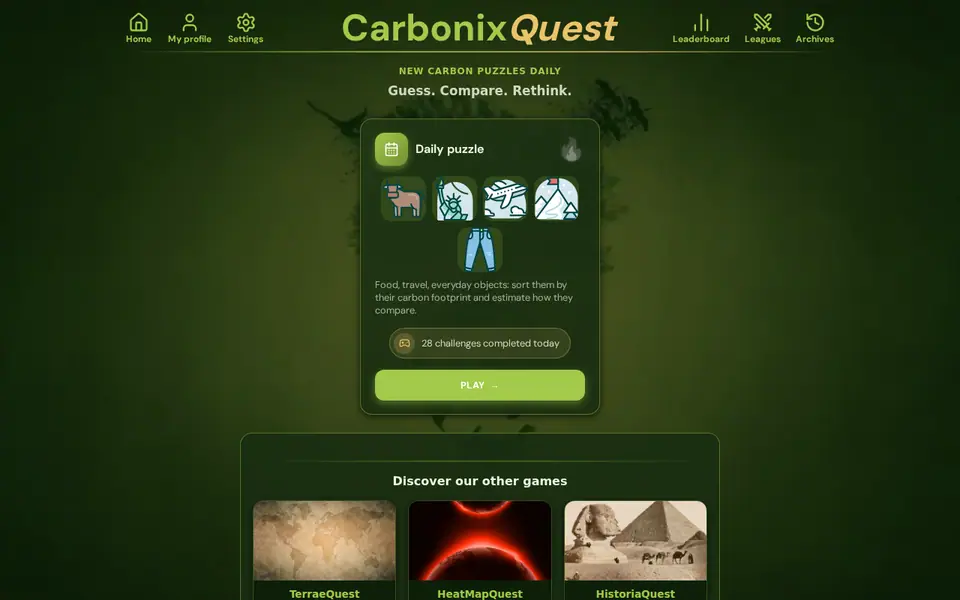 Screenshot of CarbonixQuest