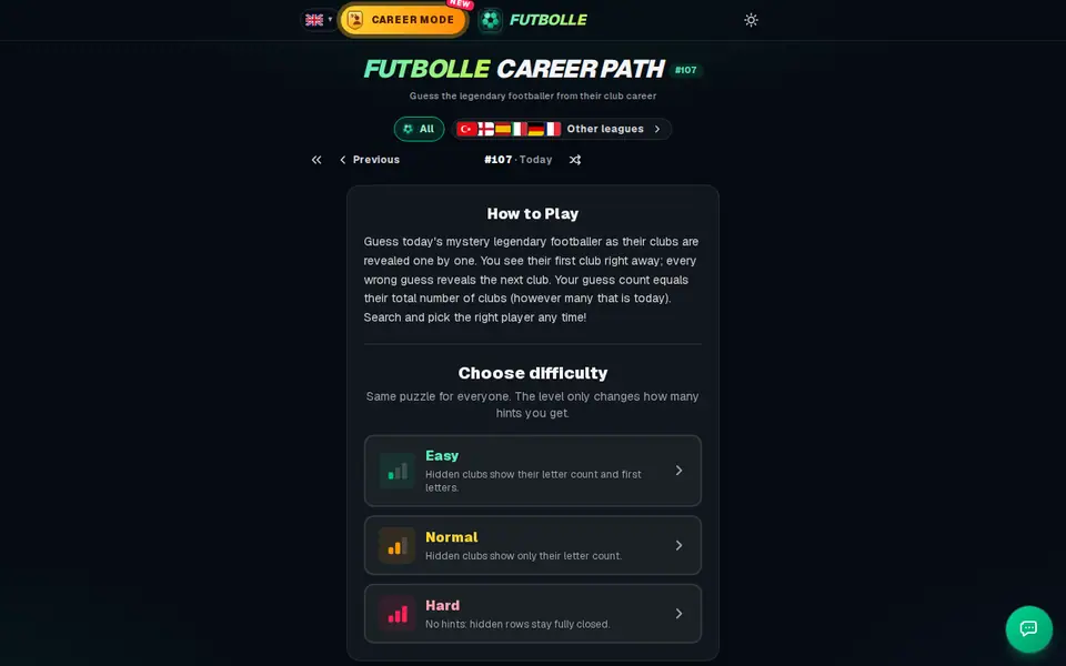 Screenshot of Career Path
