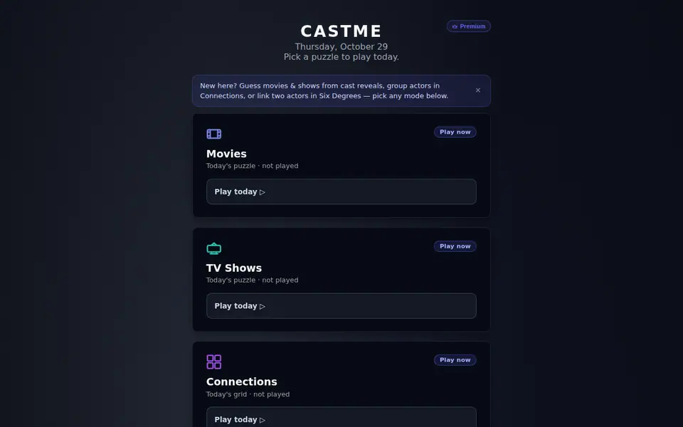 Screenshot of Castme