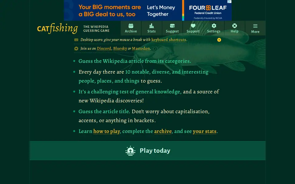 Screenshot of Catfishing