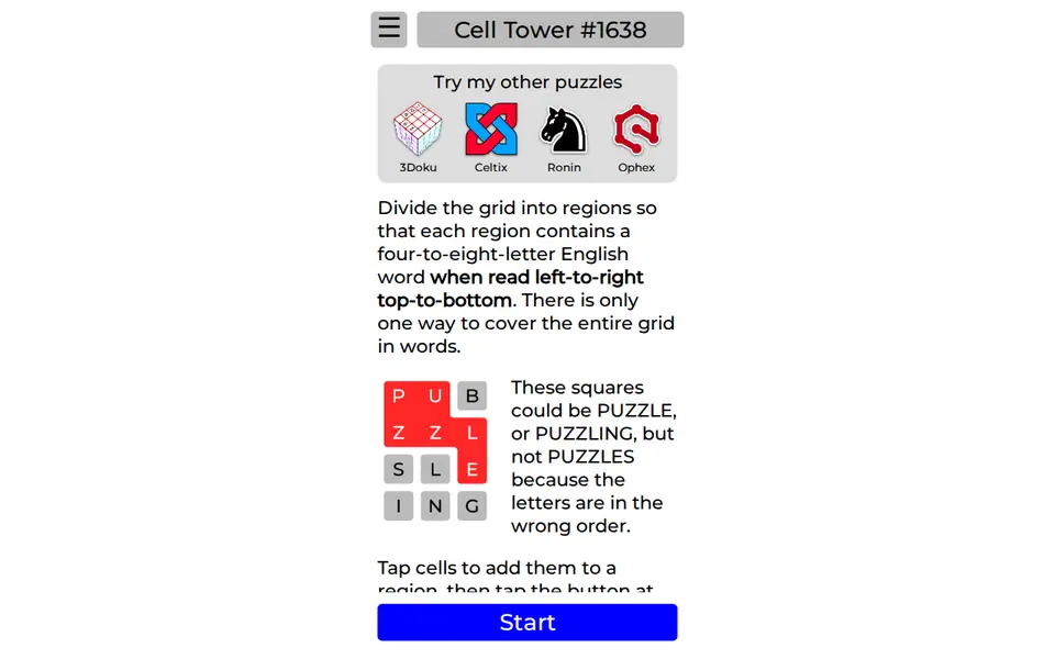Screenshot of Cell Tower