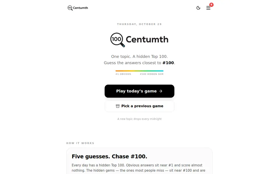 Screenshot of Centumth