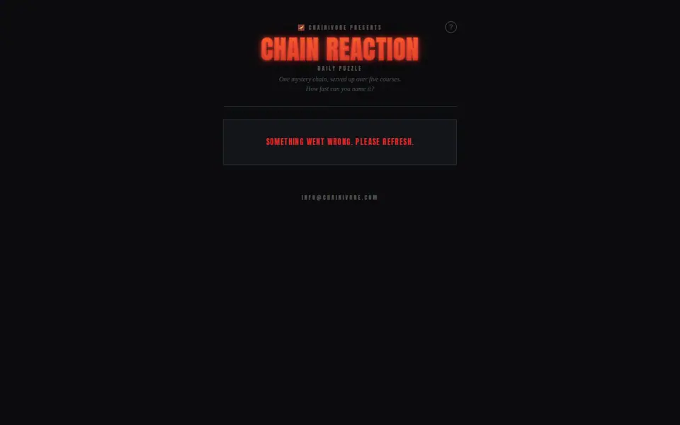 Screenshot of Chain Reaction