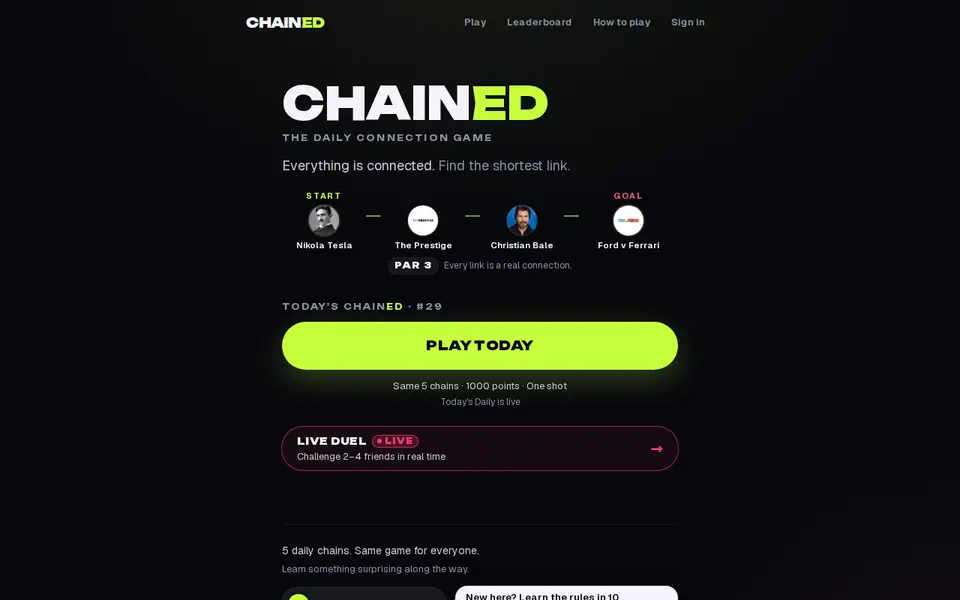 Screenshot of CHAINED