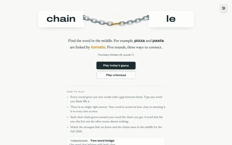 Screenshot of Chainle