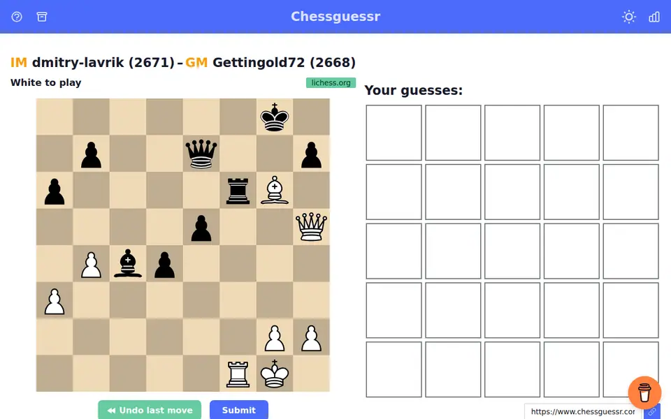 Screenshot of Chessguessr