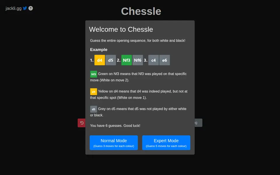 Screenshot of Chessle