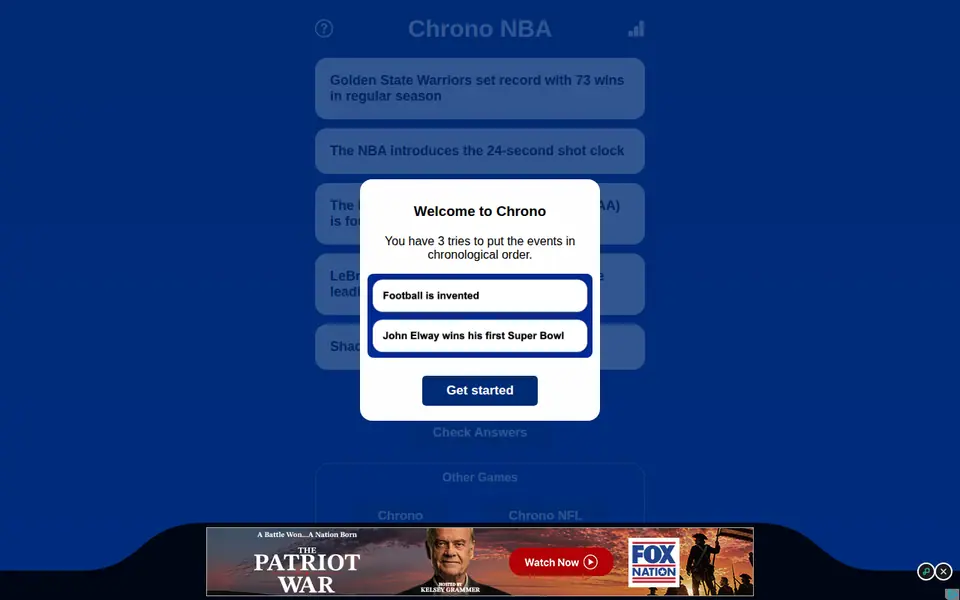 Screenshot of Chrono NBA