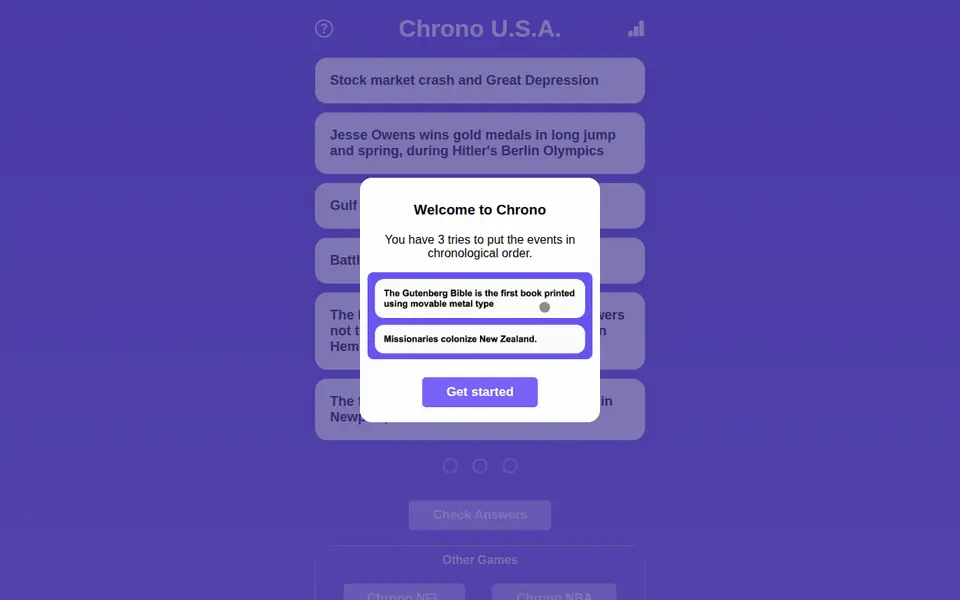 Screenshot of Chrono USA