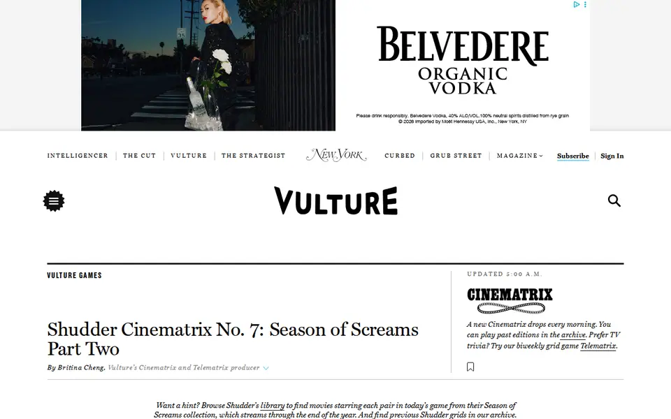 Screenshot of Cinematrix