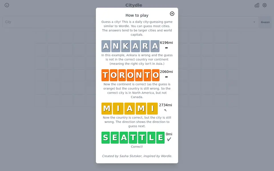 Screenshot of Citydle