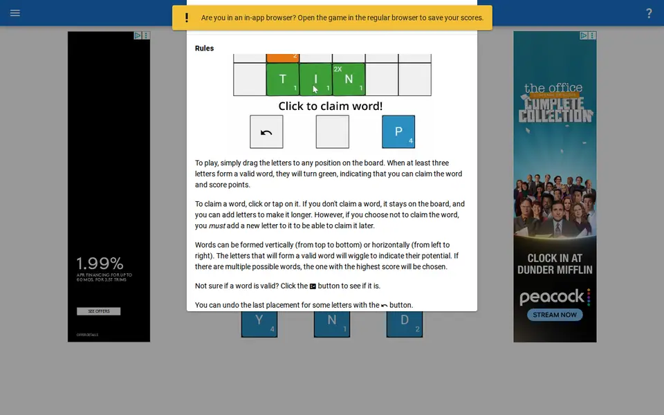 Screenshot of ClickWord
