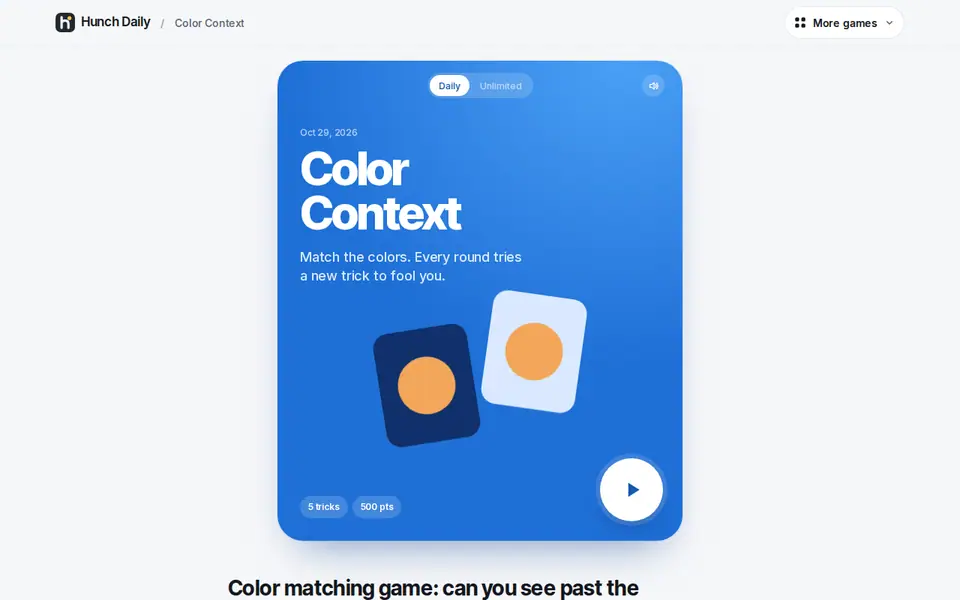 Screenshot of Color Context