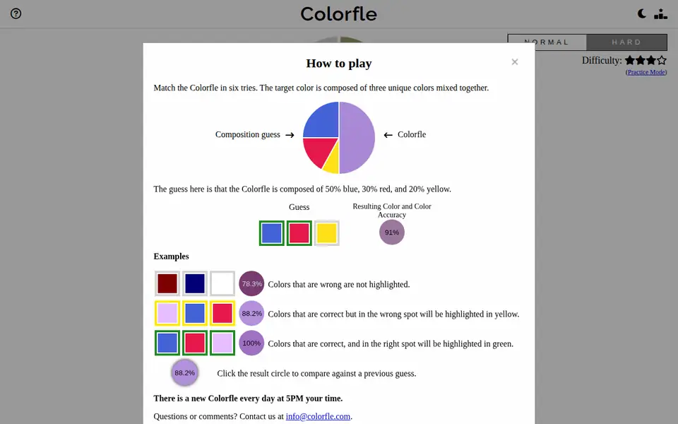 Screenshot of Colorfle