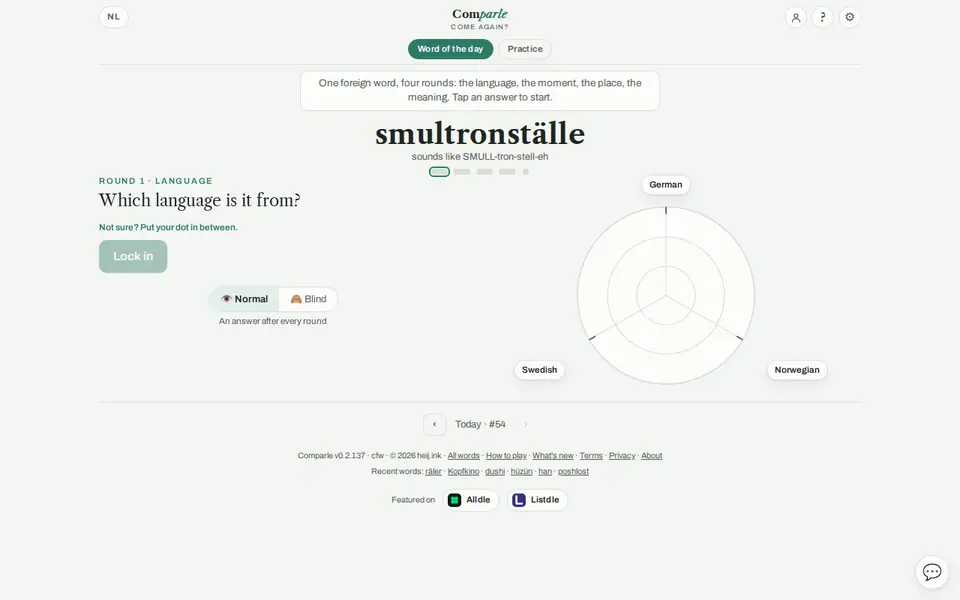 Screenshot of Comparle