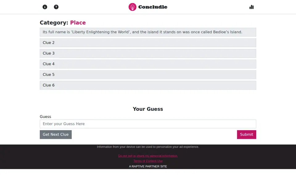 Screenshot of Concludle