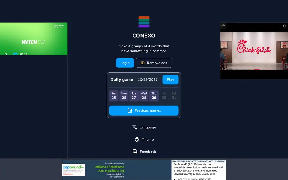 Screenshot of Conexo