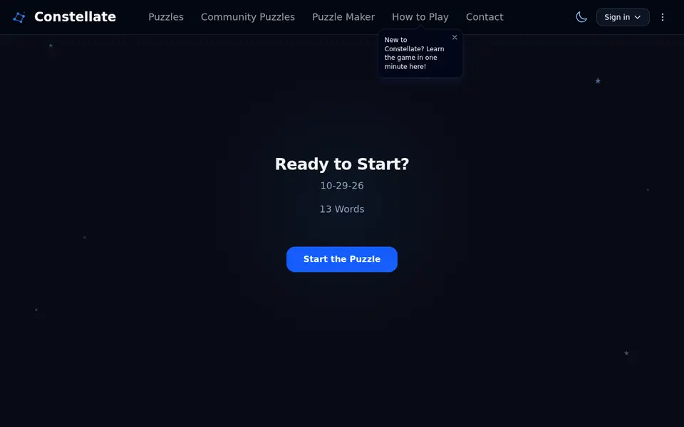 Screenshot of Constellate