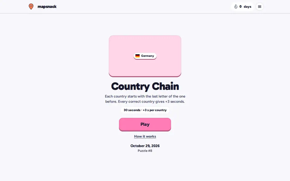 Screenshot of Country Chain