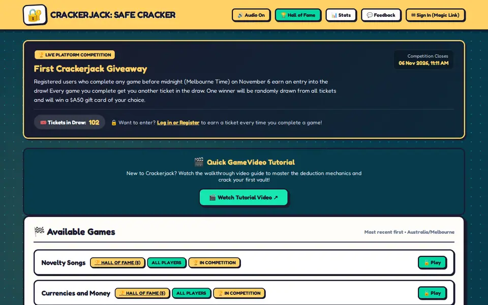 Screenshot of Crackerjack