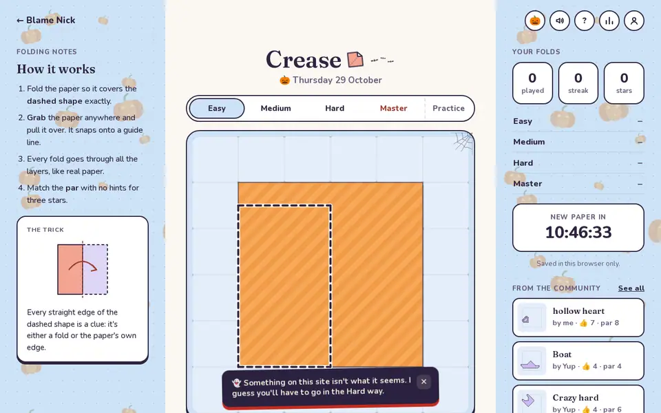 Screenshot of Crease