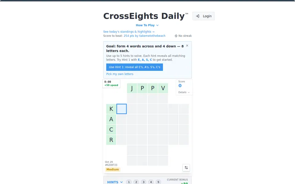 Screenshot of CrossEights