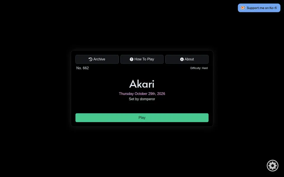 Screenshot of Daily Akari